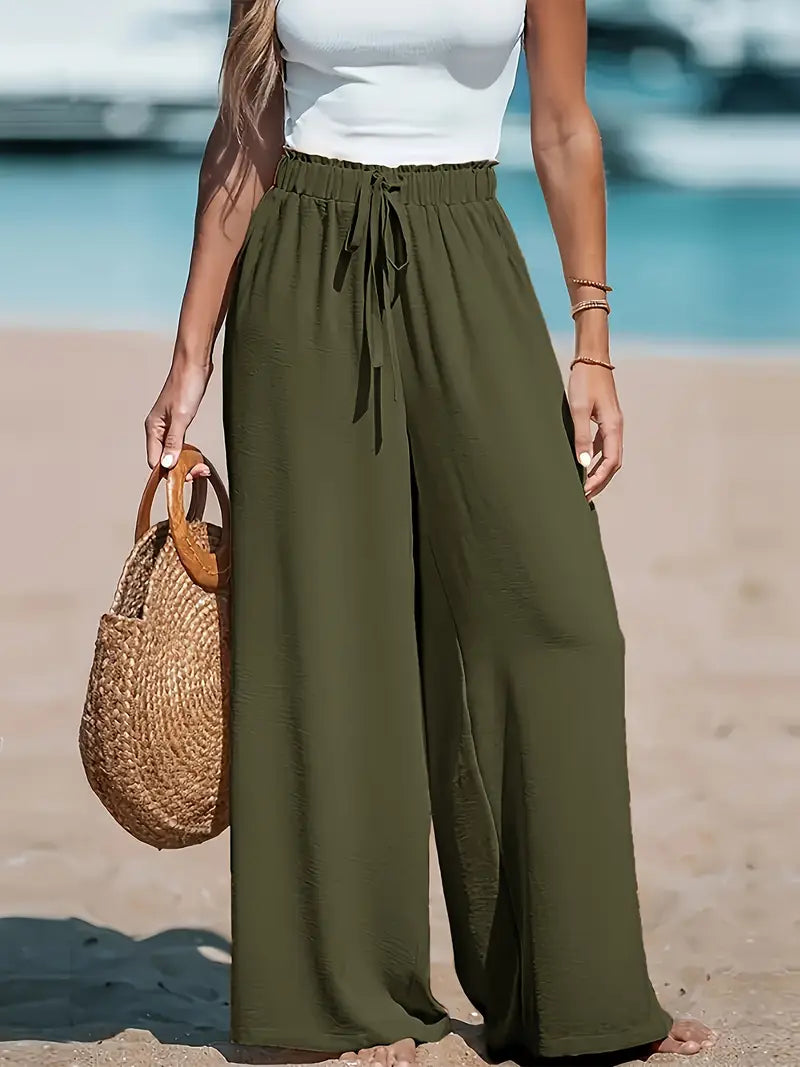 Bella - Pantalones anchos con cintura elástica