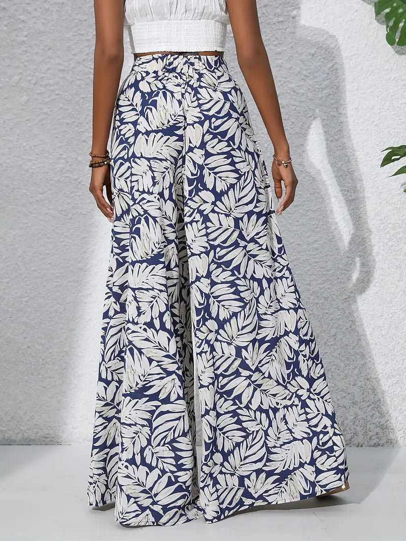 Francine - Pantalón ancho con estampado bohemio para mujer