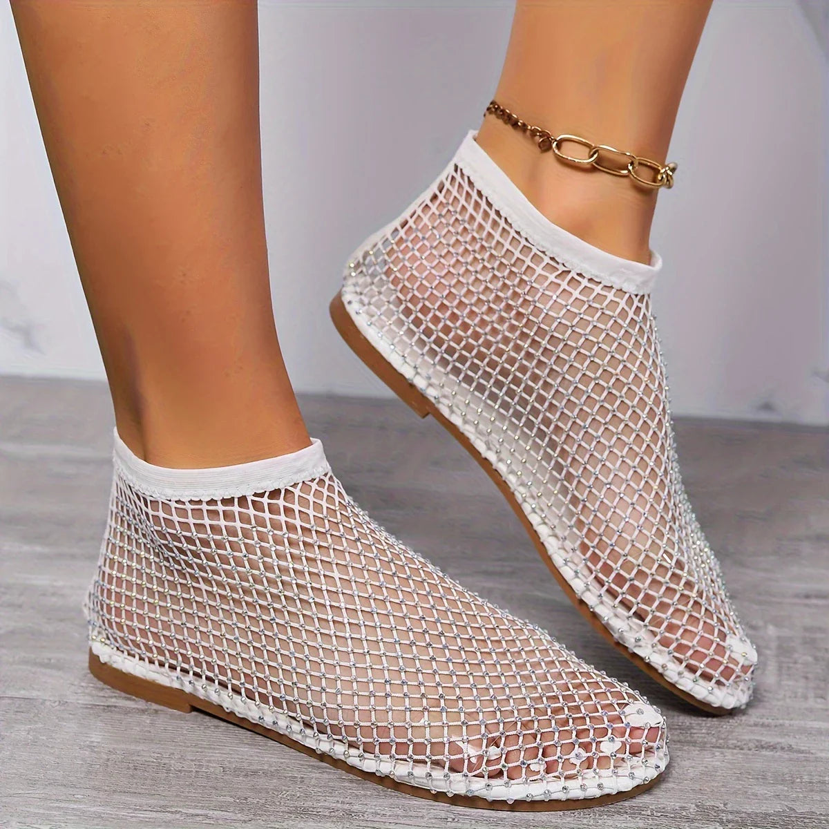 Cleo - Zapatos planos con adorno de strass para mujer