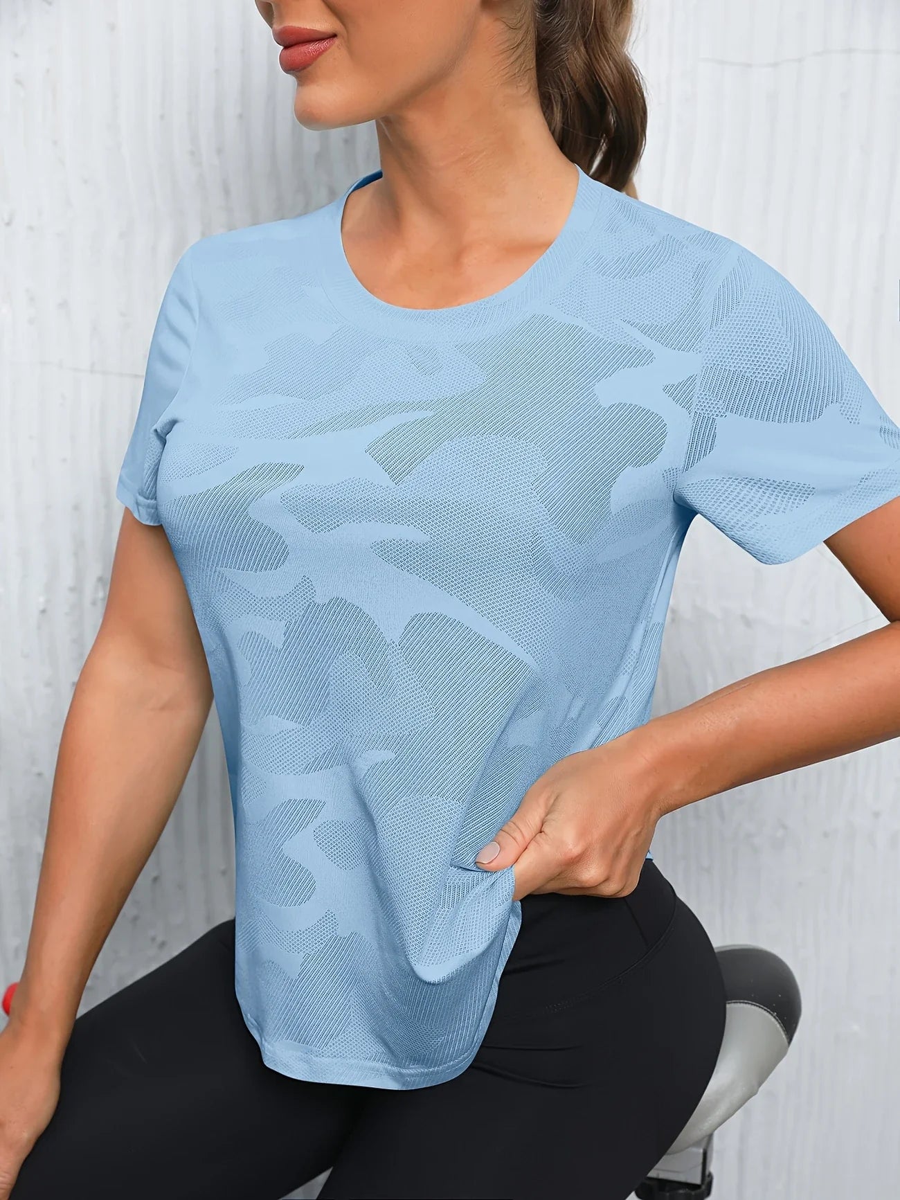 Mariona - Camiseta deportiva de camuflaje para mujer