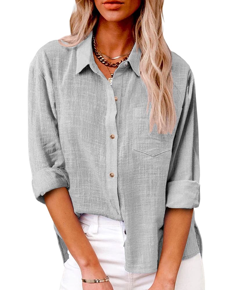Zuki – Blusa de lino y algodón