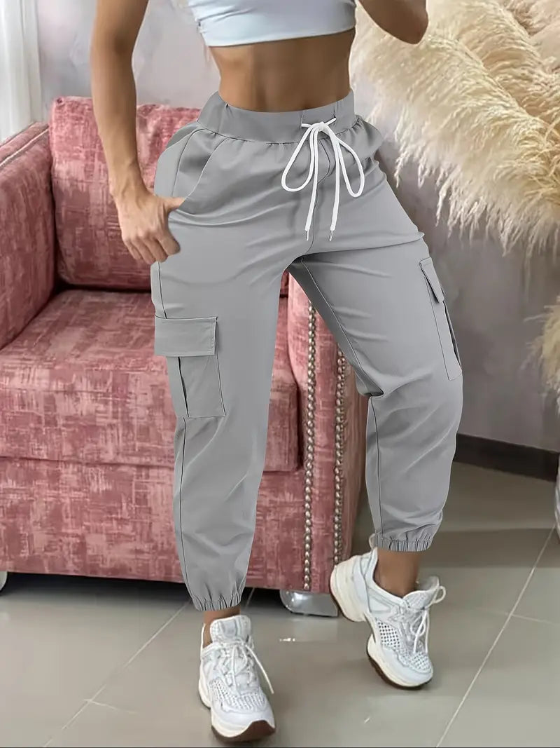 Emilia - Pantalones cargo de mujer con cordón