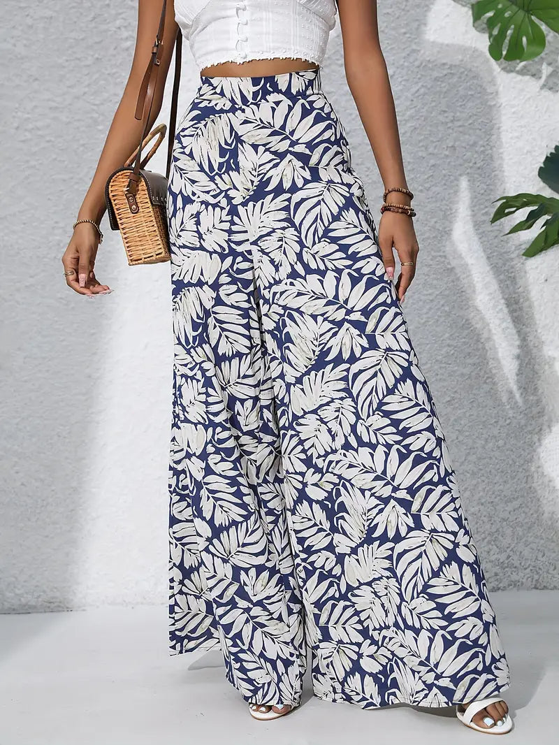 Francine - Pantalón ancho con estampado bohemio para mujer