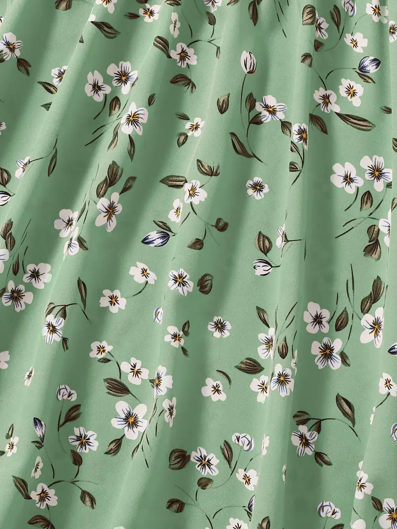 Ardelia - Vestido de tirantes en V con estampado floral para mujer