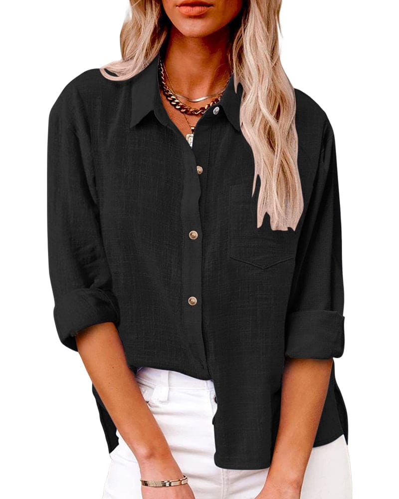 Zuki – Blusa de lino y algodón
