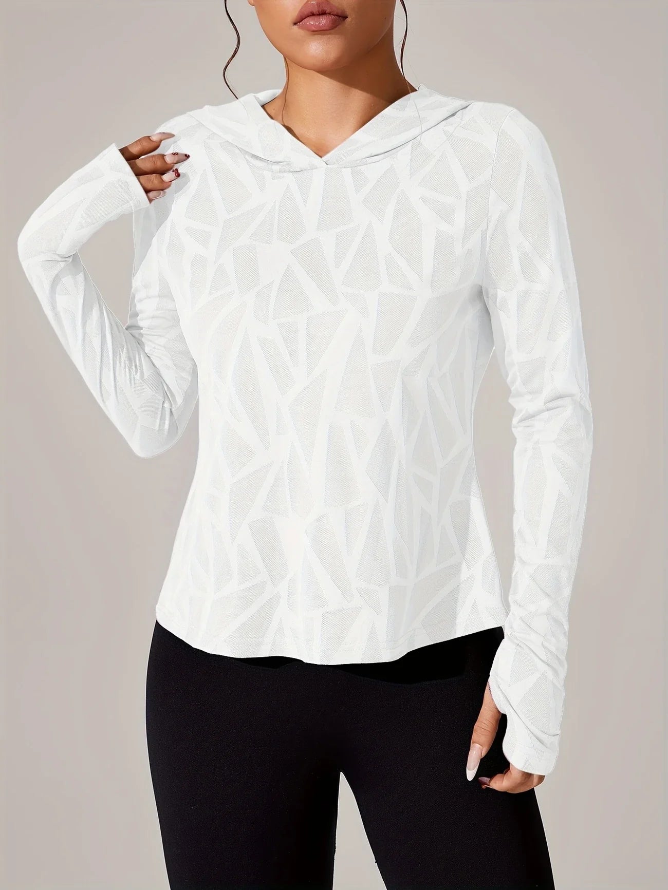Verana - Top deportivo con capucha y espalda abierta para mujer