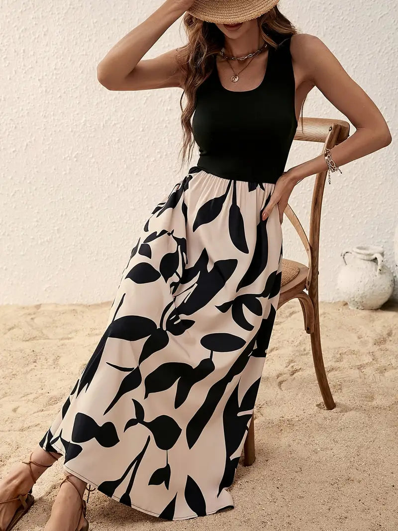 Rilla - Vestido de tirantes liso con cuello redondo