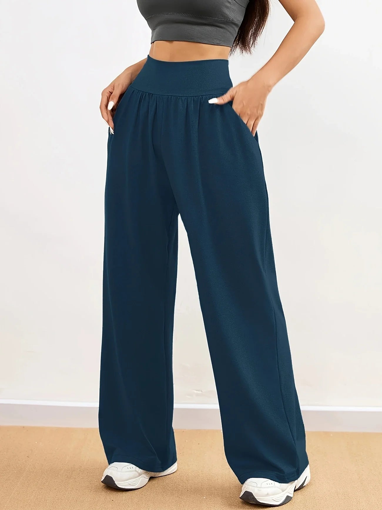 Rosalinda - Pantalones anchos de cintura alta para mujer