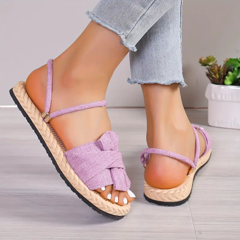 Elenda - Sandalias planas para mujer