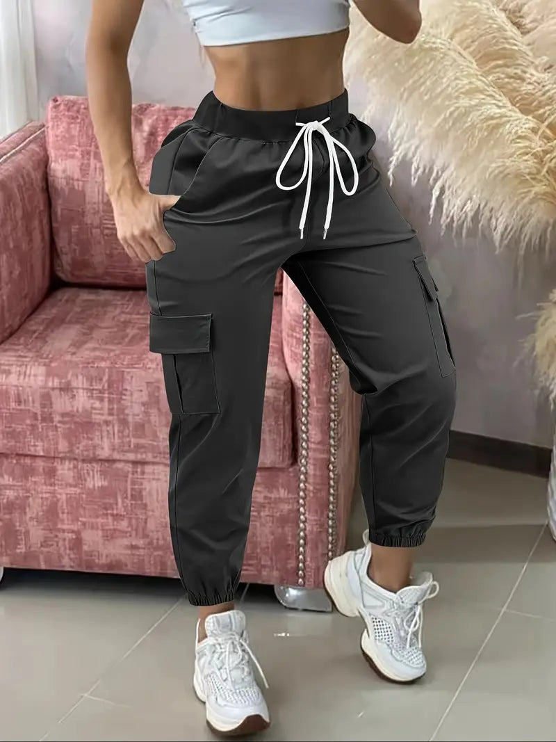 Emilia - Pantalones cargo de mujer con cordón