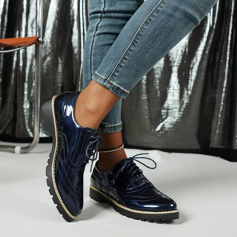 Ninette – Zapatos de cuero brillante