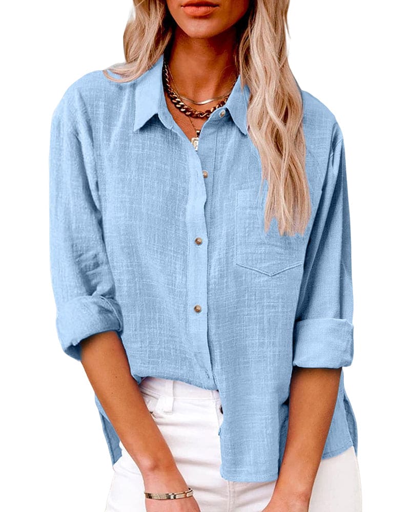 Zuki – Blusa de lino y algodón