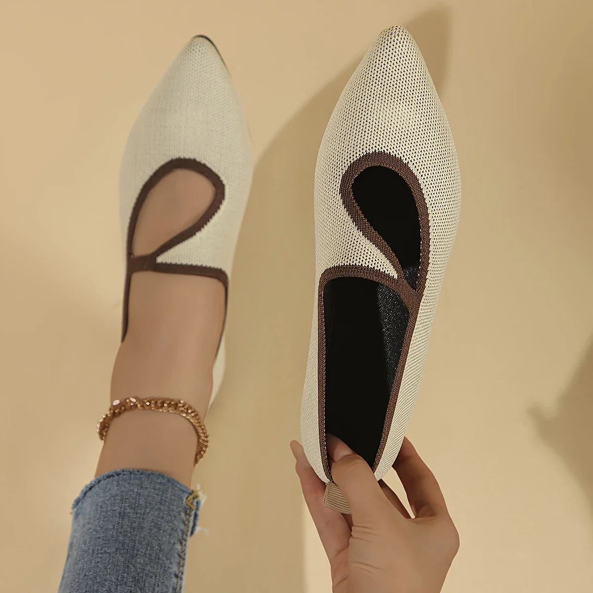 Almeda - Zapatos sin cordones con punta puntiaguda para mujer