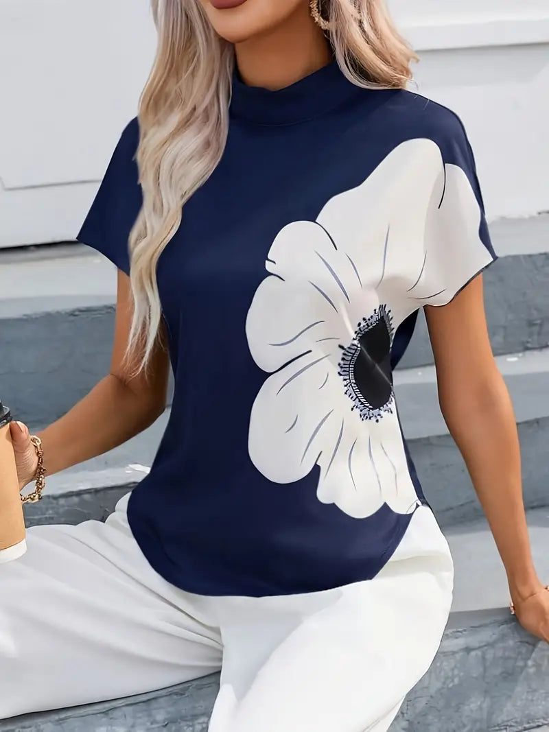 Ingrid - Elegante blusa con estampado floral para mujer.
