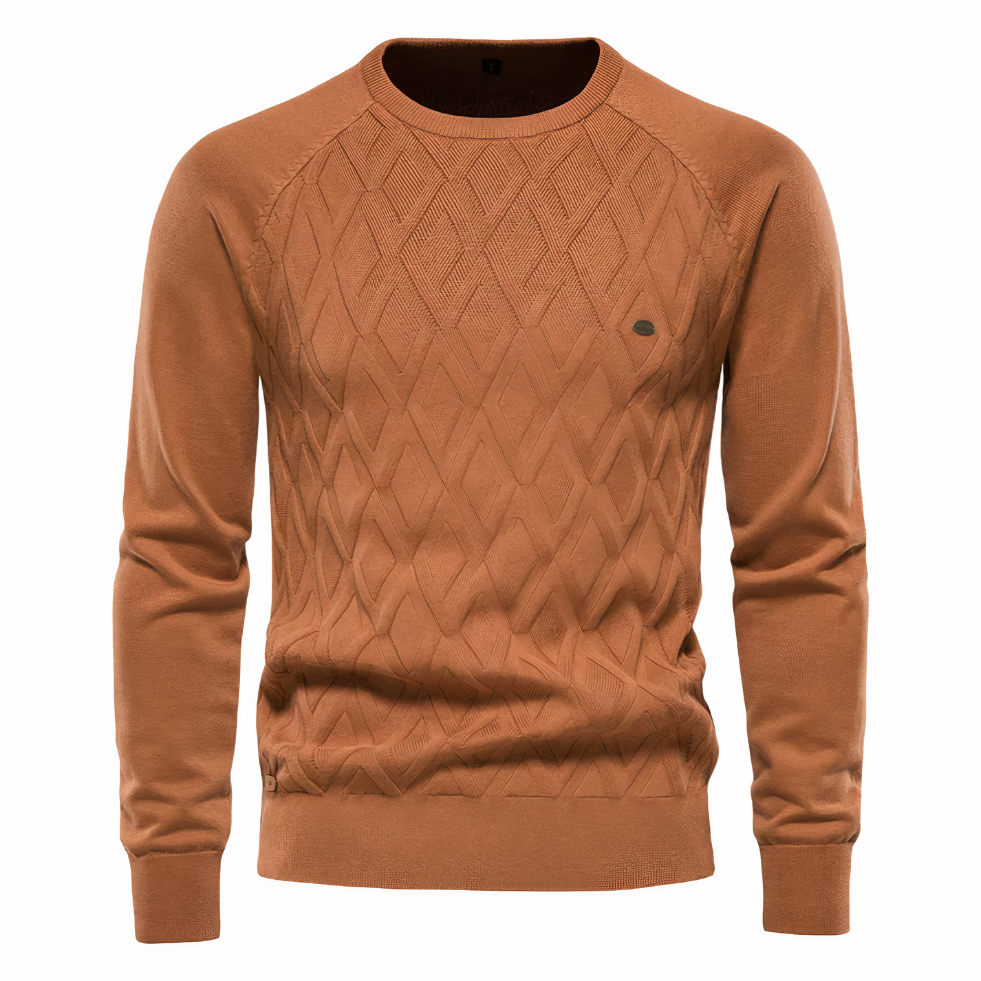 Jersey de punto con estampado de rombos para hombre - Adam