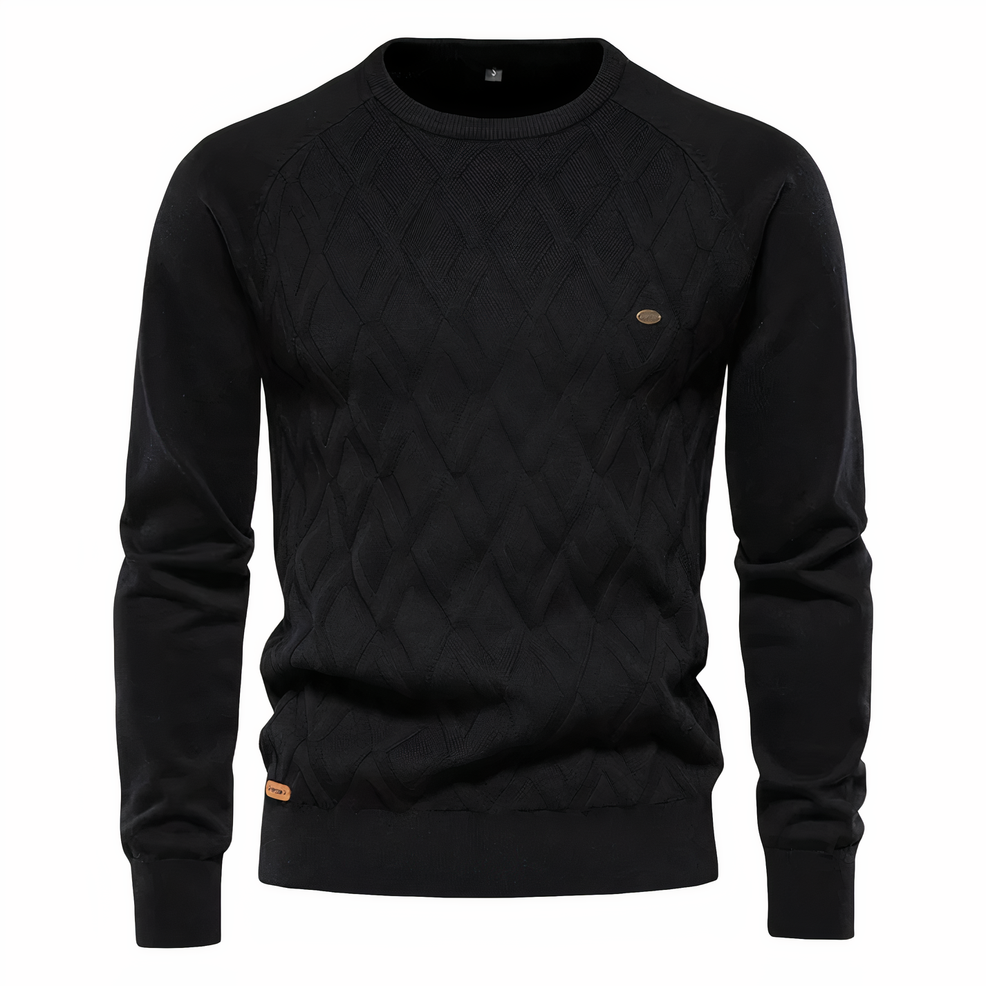Jersey de punto con estampado de rombos para hombre - Adam