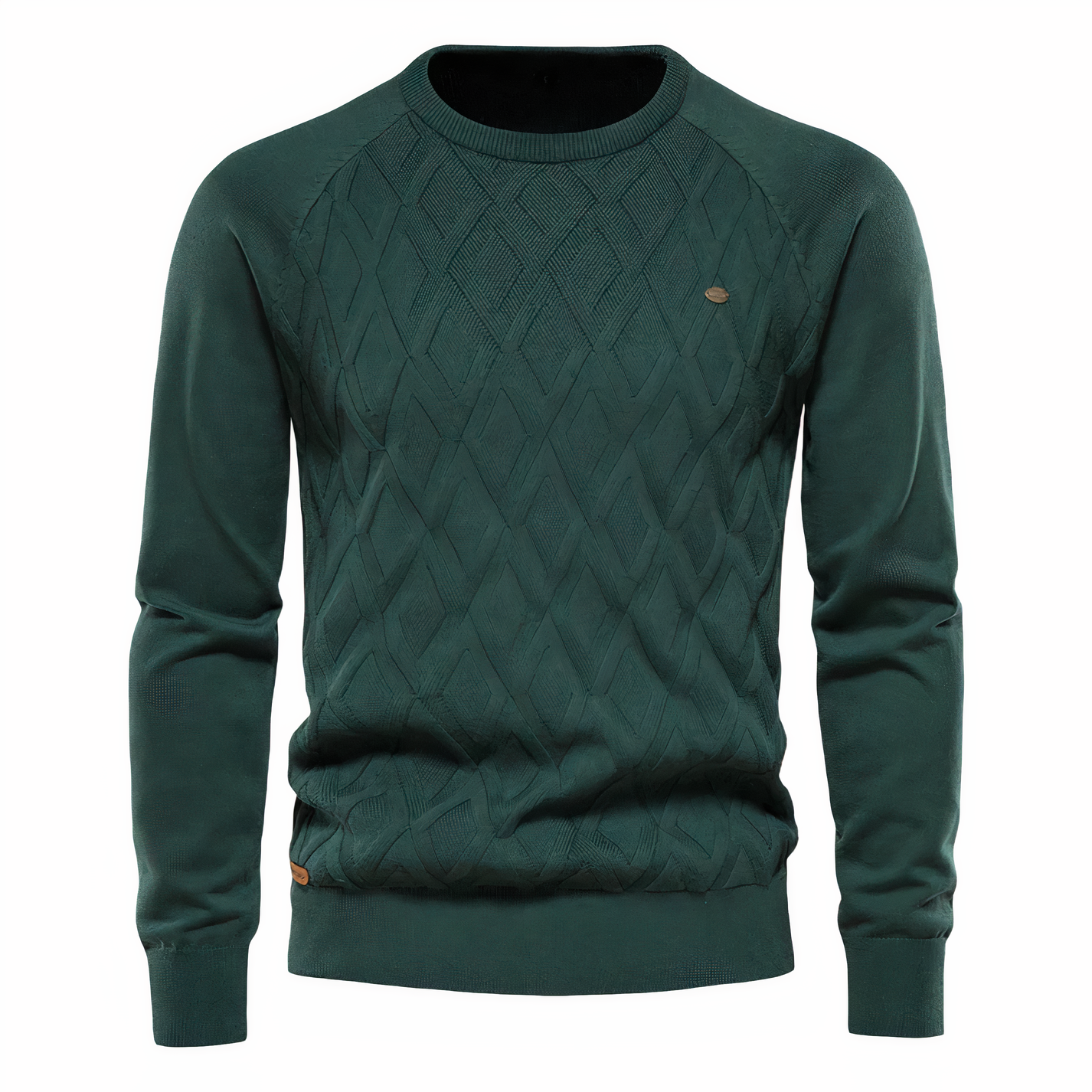 Jersey de punto con estampado de rombos para hombre - Adam