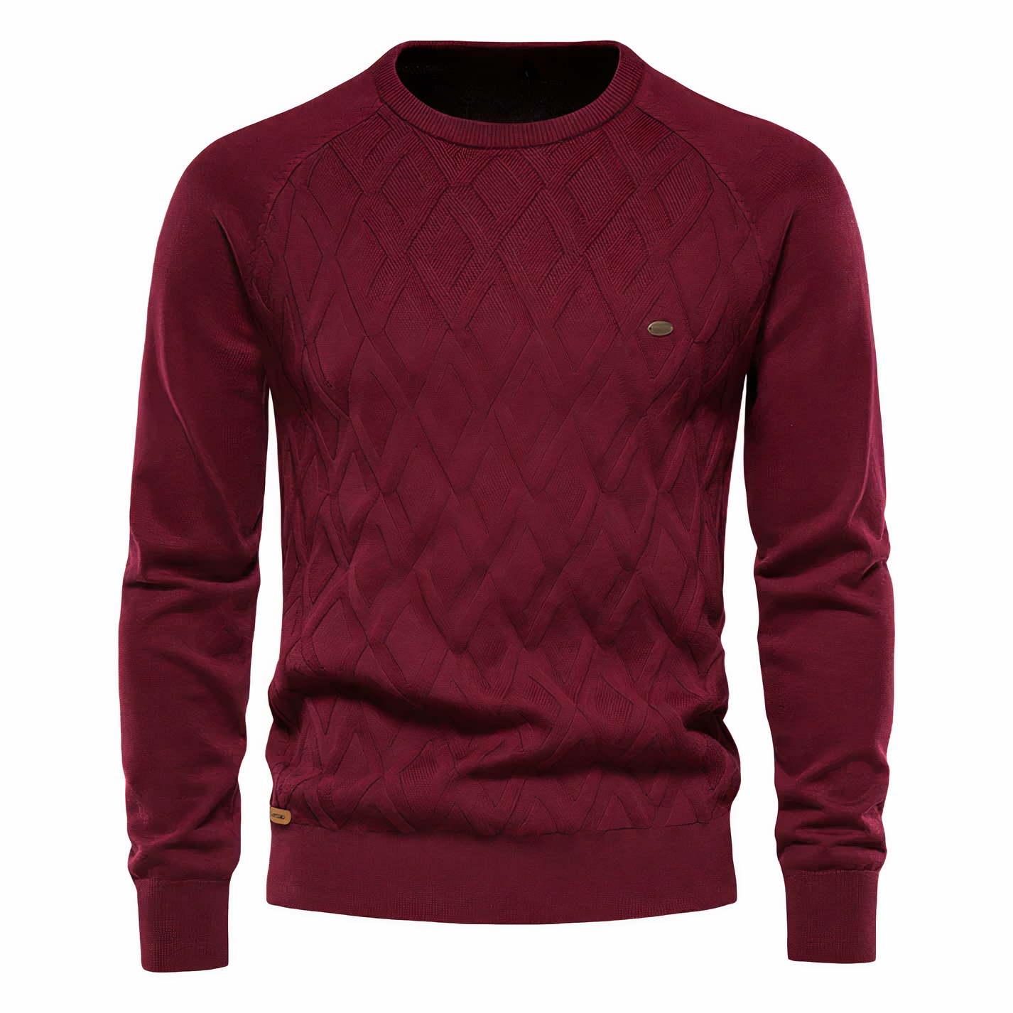 Jersey de punto con estampado de rombos para hombre - Adam