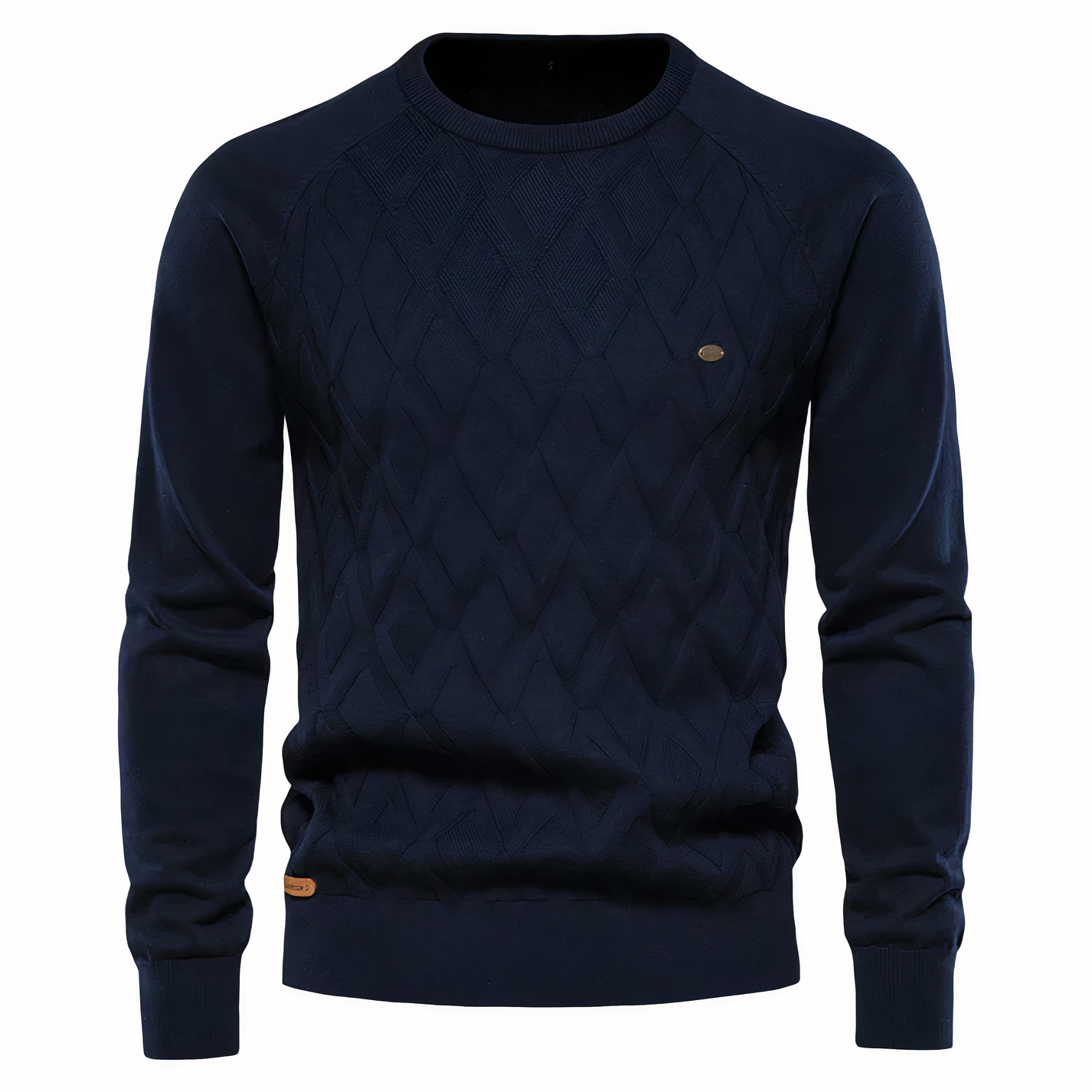Jersey de punto con estampado de rombos para hombre - Adam