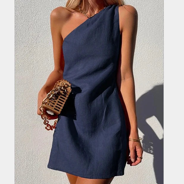 Lenore - Elegante y estiloso vestido de un hombro para mujer