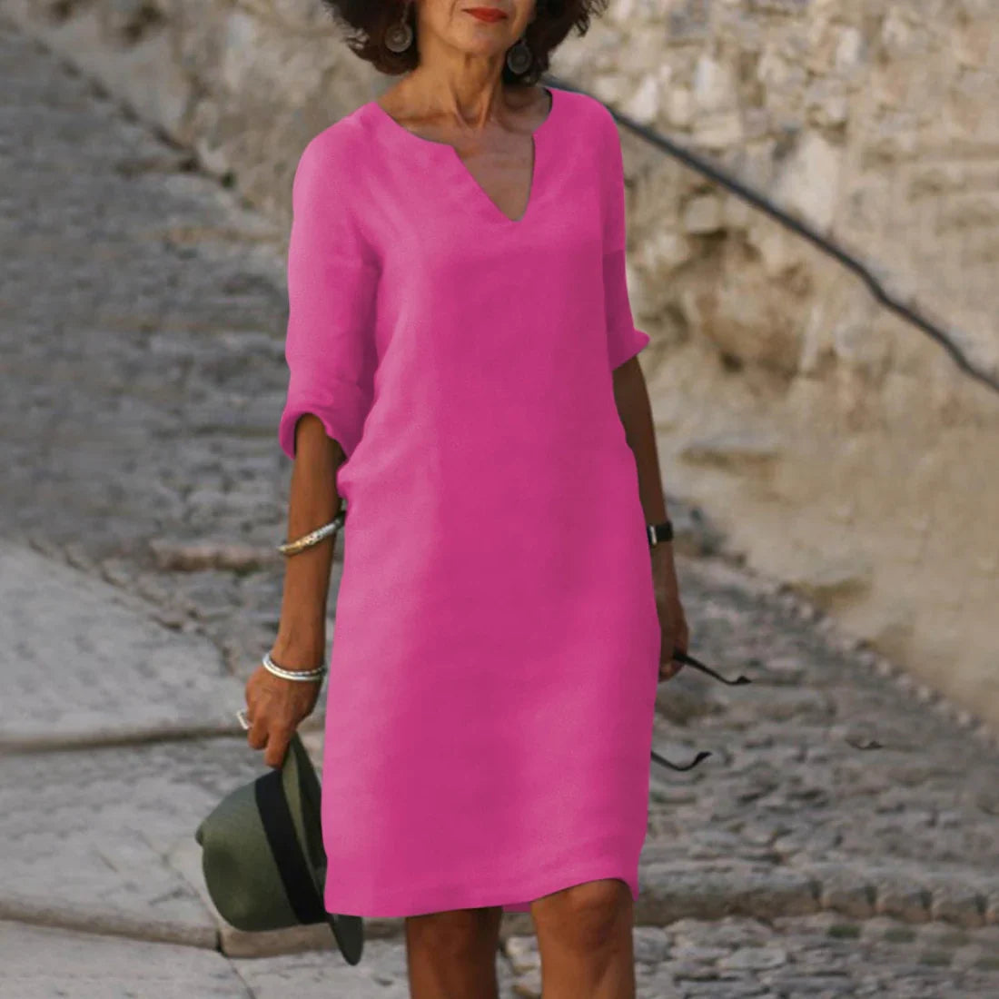Vondra – Vestido elegante hasta la rodilla