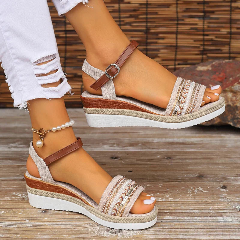 Nadine - Cómodas sandalias ortopédicas con cuña