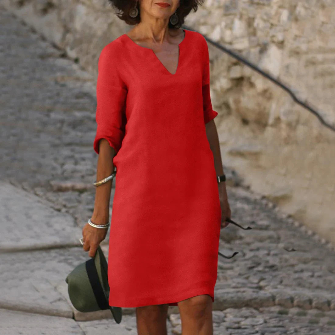 Vondra – Vestido elegante hasta la rodilla