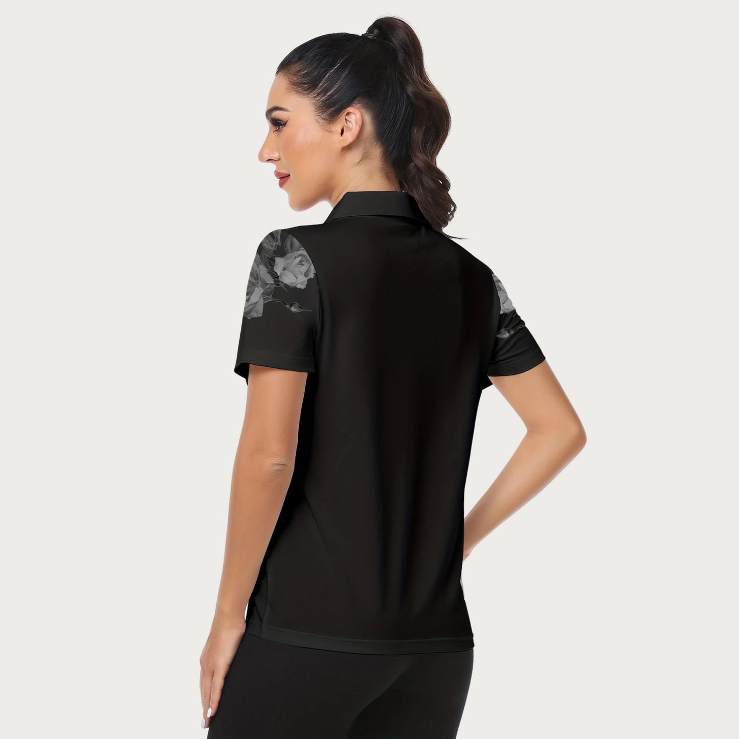 Anitra - Camiseta deportiva con estampado floral para mujer