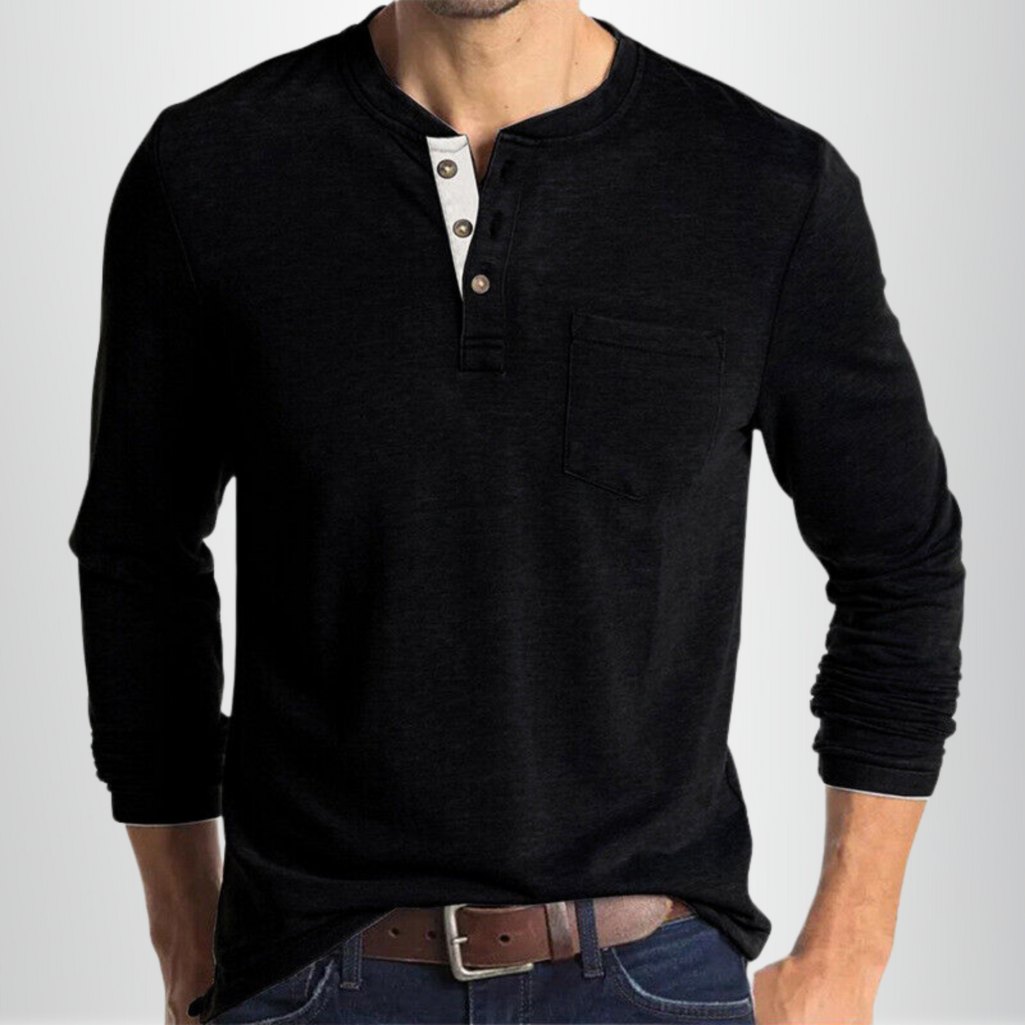 Charles - Camiseta de manga larga para hombre