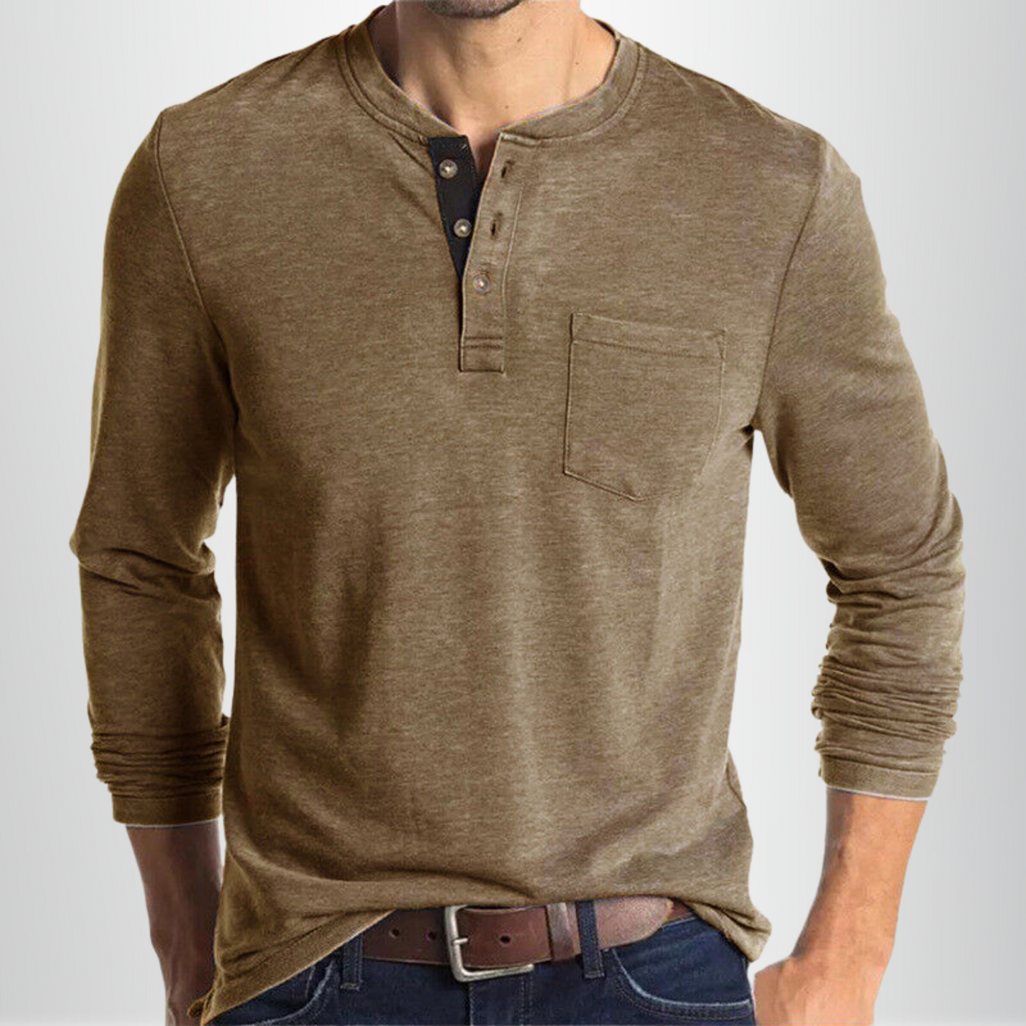 Charles - Camiseta de manga larga para hombre