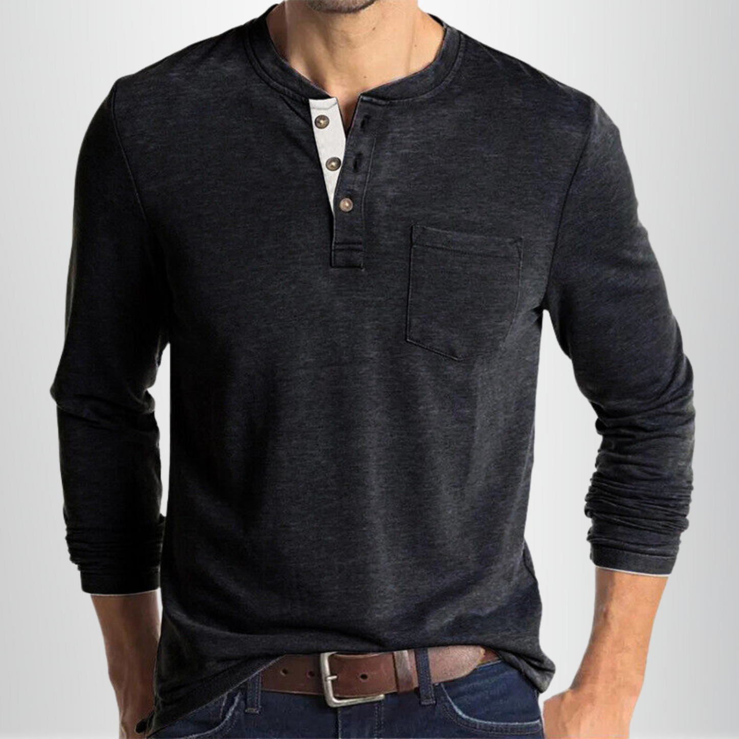 Charles - Camiseta de manga larga para hombre