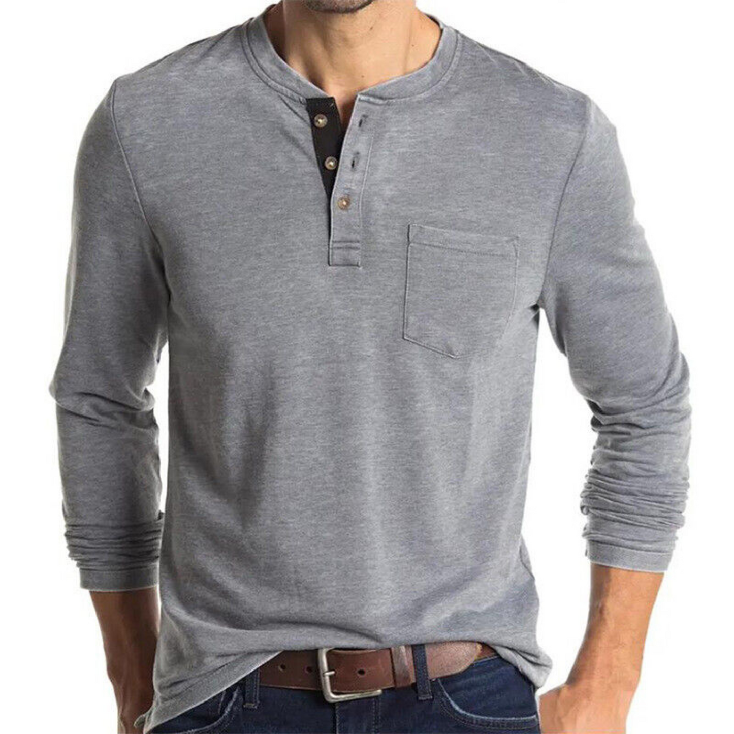 Charles - Camiseta de manga larga para hombre