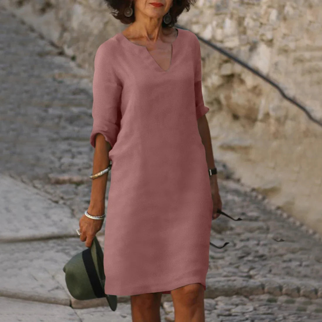 Vondra – Vestido elegante hasta la rodilla