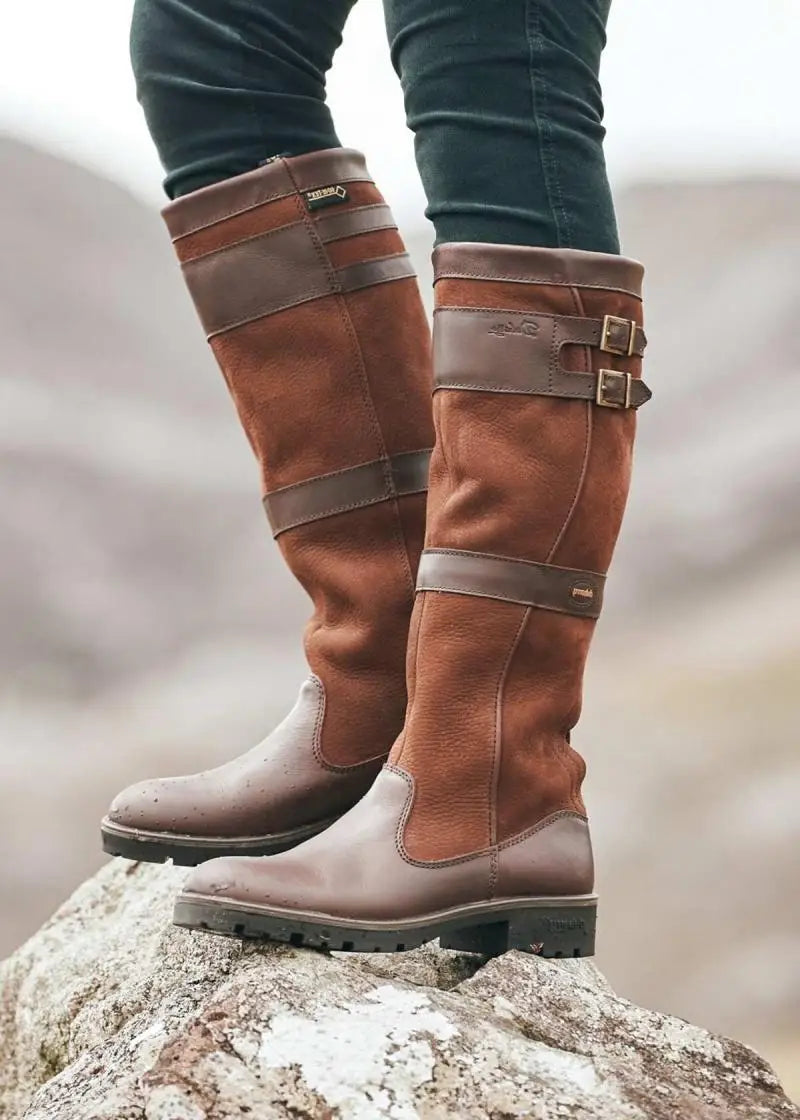 Brigitte - Botas de piel retro