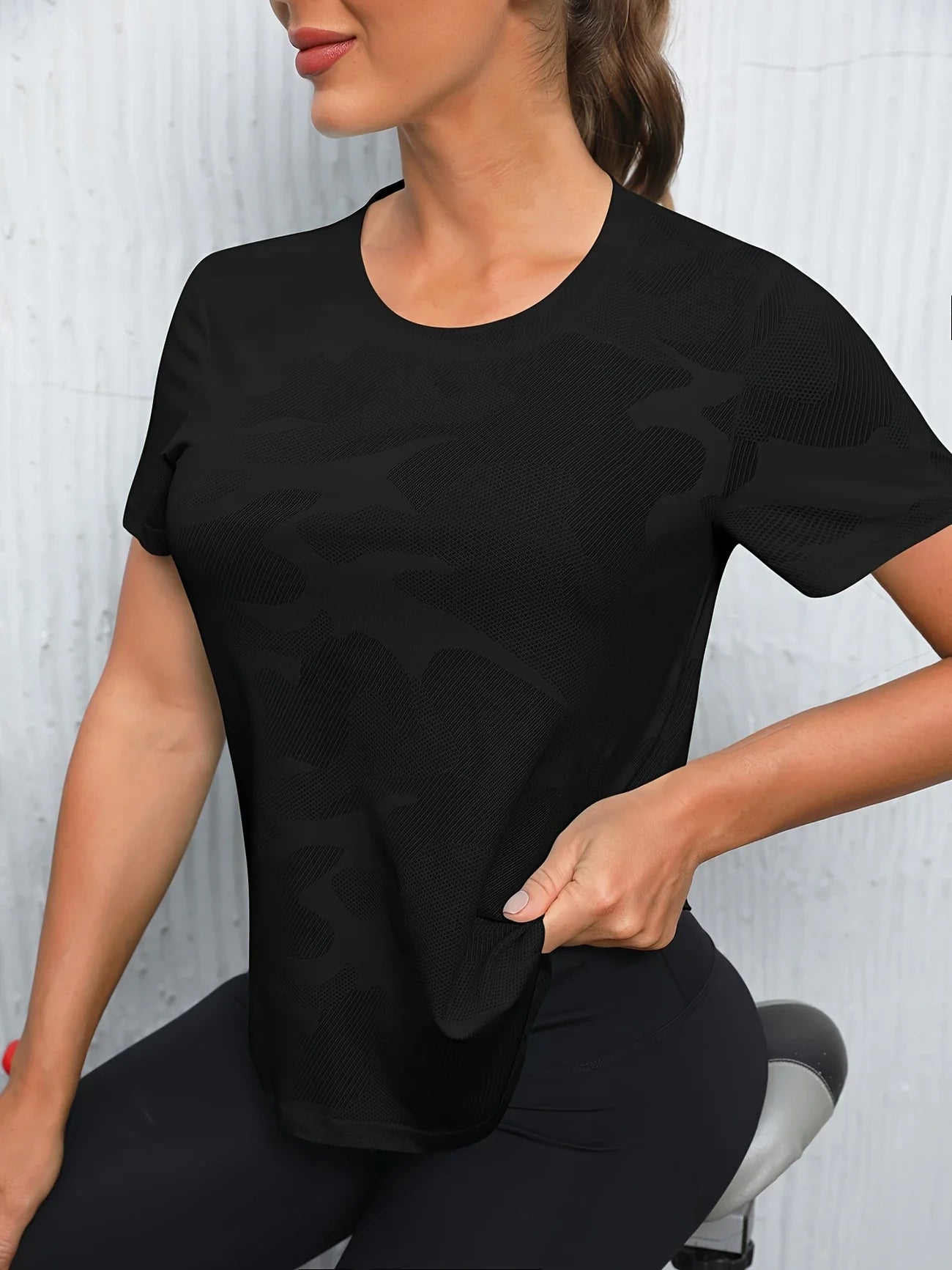 Mariona - Camiseta deportiva de camuflaje para mujer