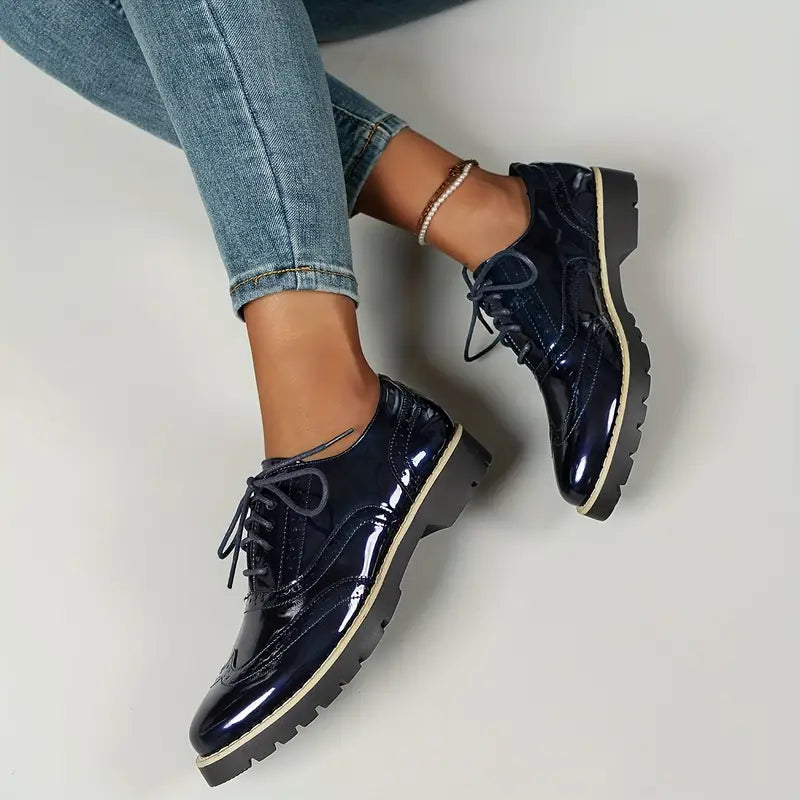 Ninette – Zapatos de cuero brillante