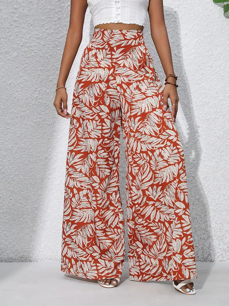 Francine - Pantalón ancho con estampado bohemio para mujer
