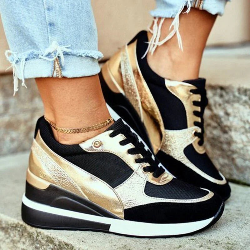 Orla - Zapatos de cuña con cordones para mujer