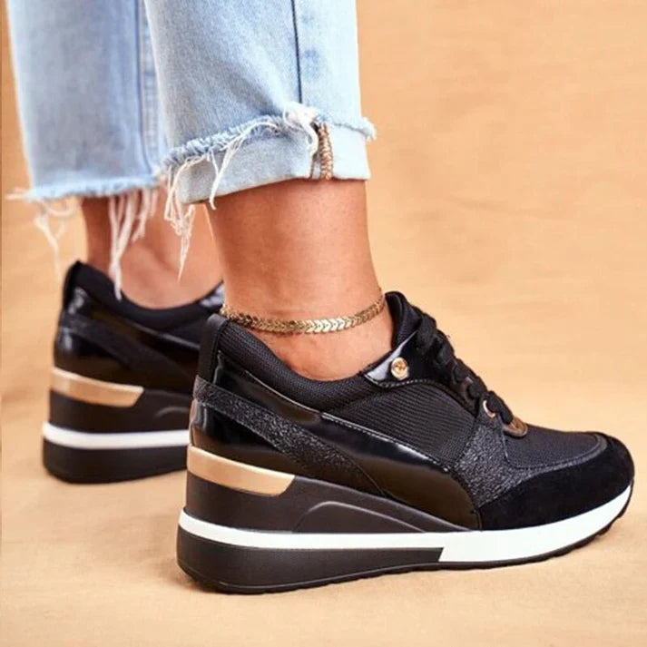 Orla - Zapatos de cuña con cordones para mujer