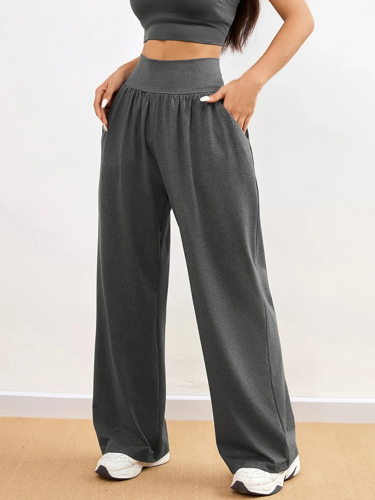 Rosalinda - Pantalones anchos de cintura alta para mujer