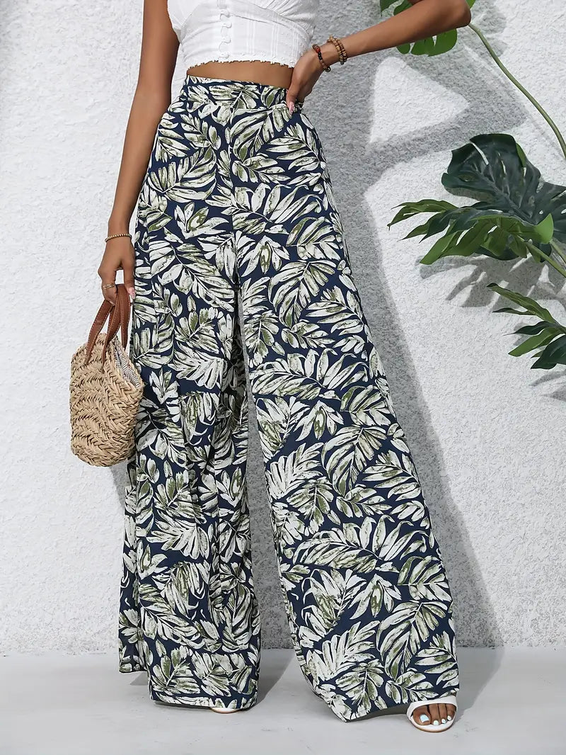 Francine - Pantalón ancho con estampado bohemio para mujer
