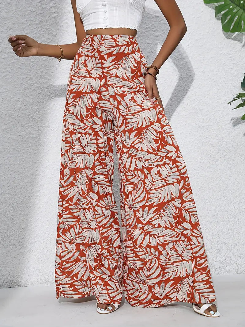 Francine - Pantalón ancho con estampado bohemio para mujer
