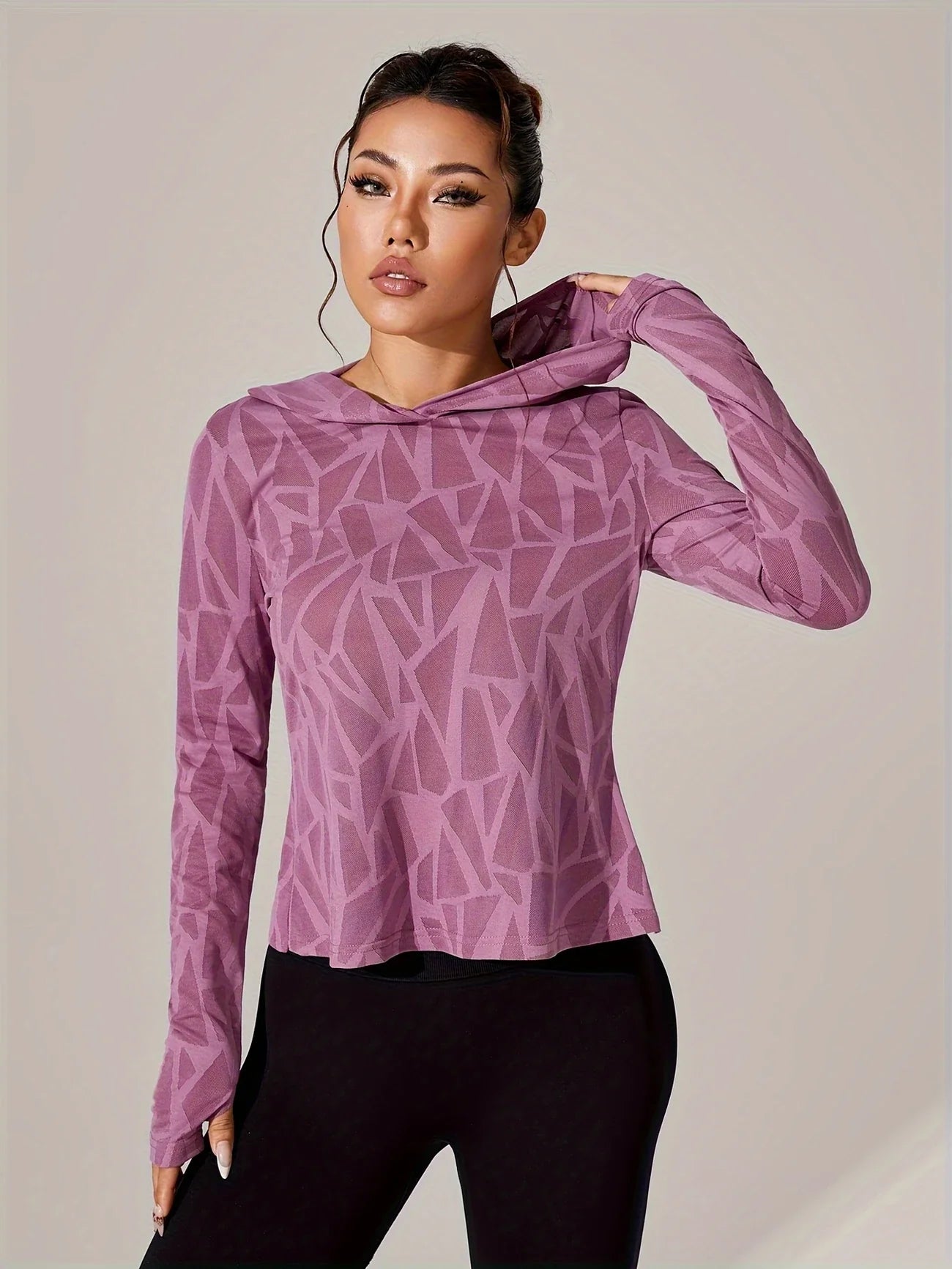 Verana - Top deportivo con capucha y espalda abierta para mujer