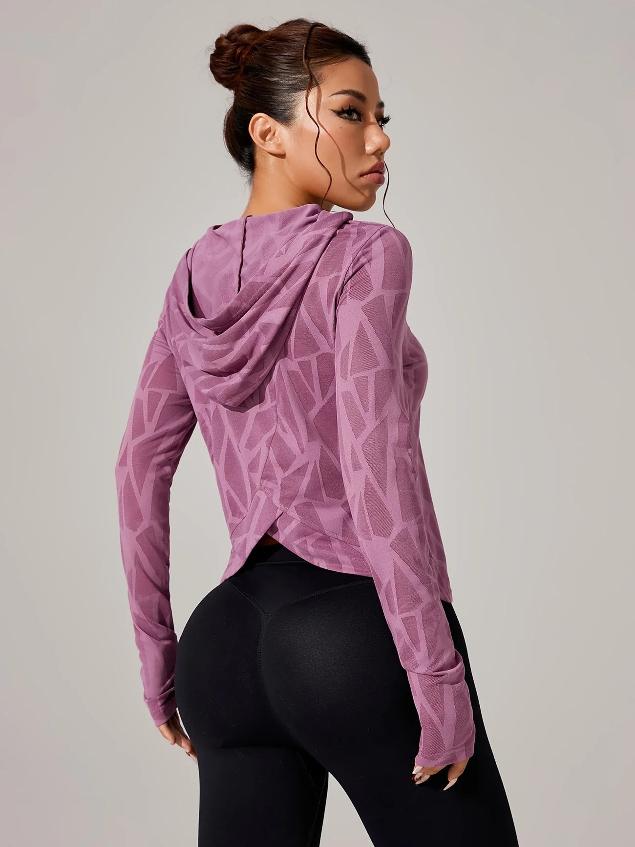 Verana - Top deportivo con capucha y espalda abierta para mujer