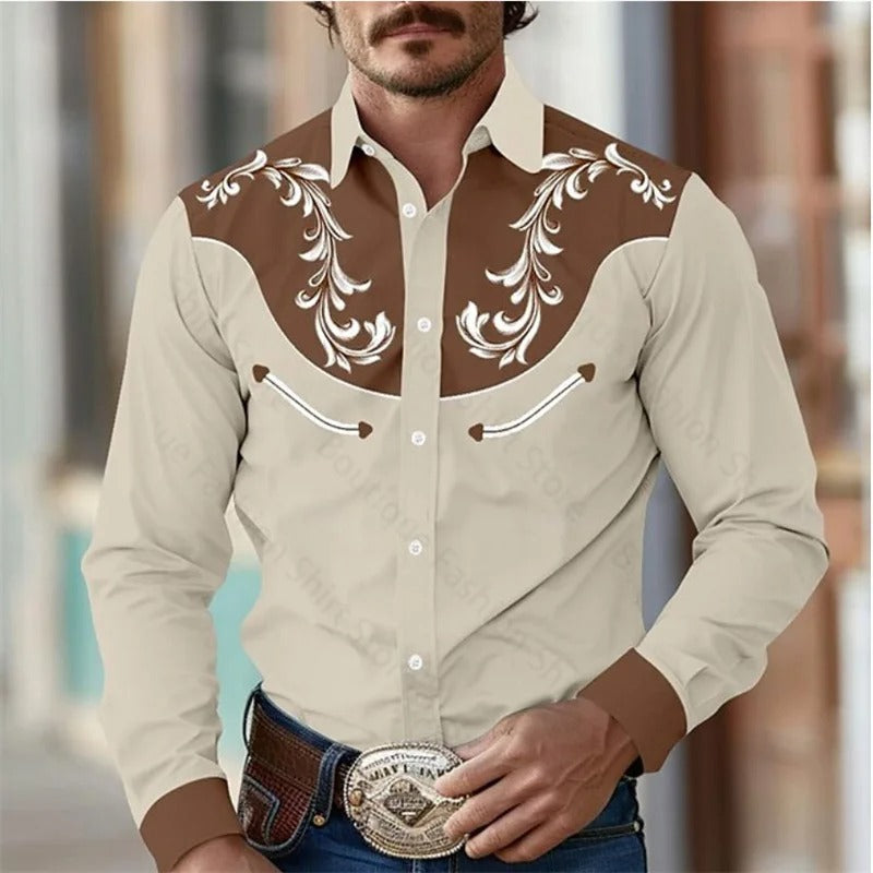 Byron - Camisa de manga larga para hombre