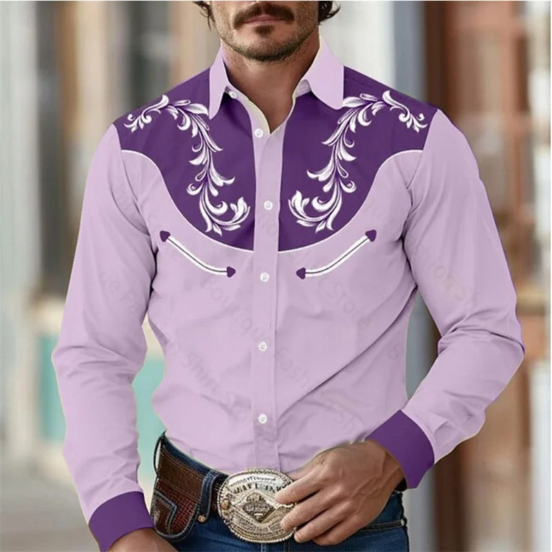 Byron - Camisa de manga larga para hombre