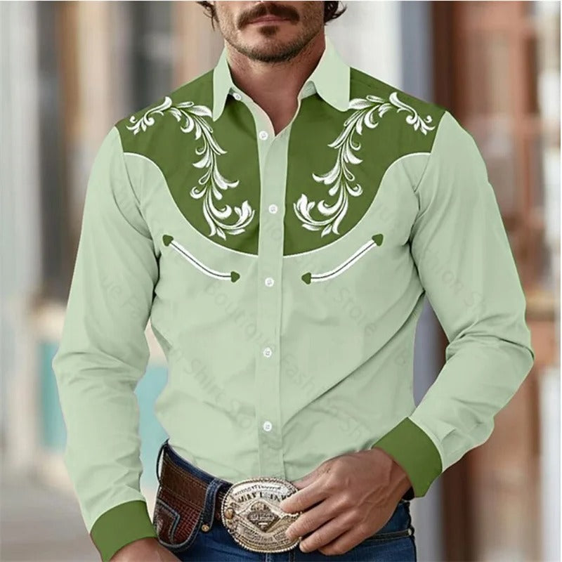 Byron - Camisa de manga larga para hombre