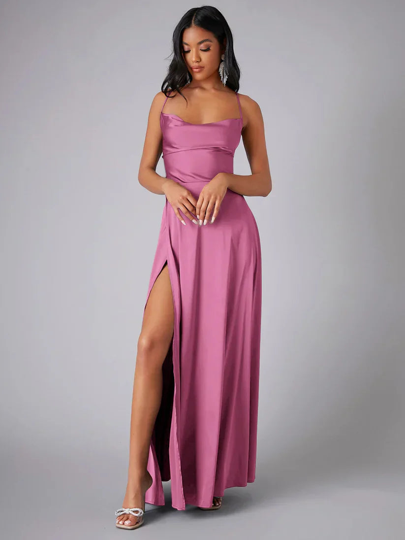 Alvaree – Elegante vestido largo de satén