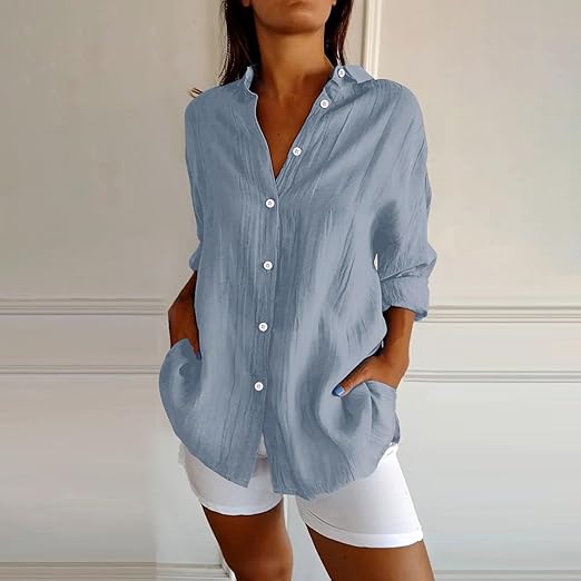 Auberis – Blusa de algodón de alta calidad