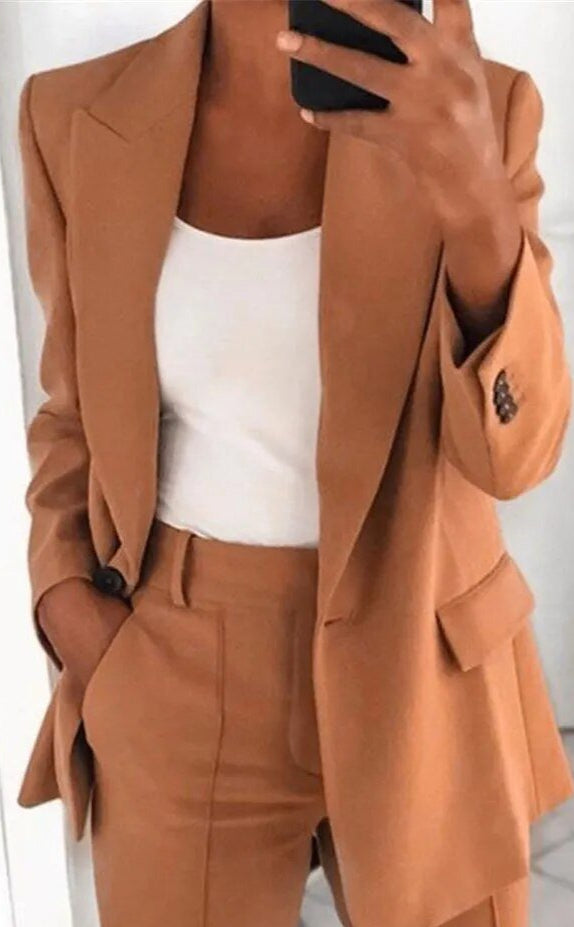 Kelly - Conjunto elegante de negocios [Blazer + Pantalones]
